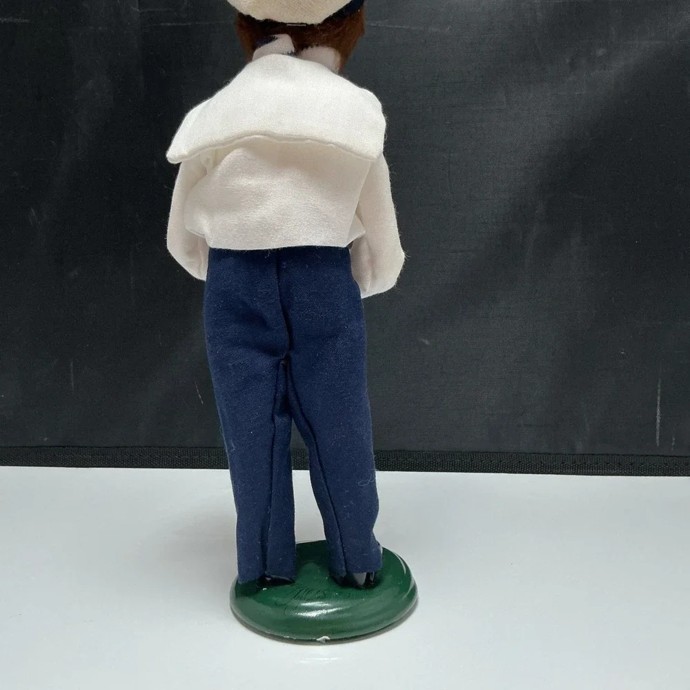 Byers Choice The Carolers Sailor Boy Doll Red Scarf Striped Shirt Nautical 2000